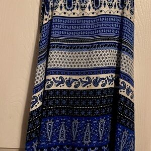 Rue21 Blue and Black Paisley Maxi Skirt